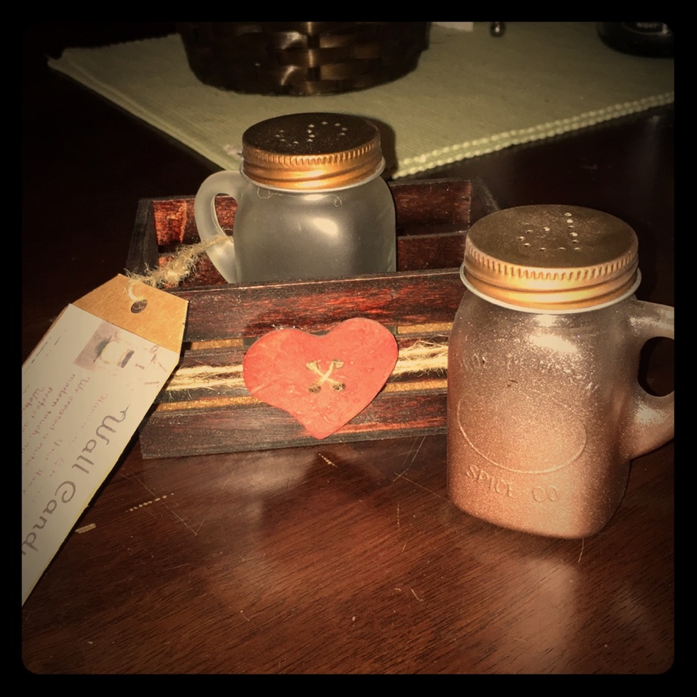 3/$15 Salt and pepper shaker set with handcrafted